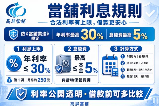 當舖利息規則